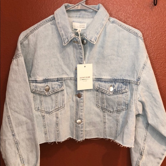 caution to the wind denim jacket